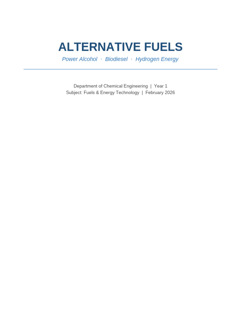 Alternative Fuels With Diagram Spaces | PDF | Biodiesel | Ethanol Fuel