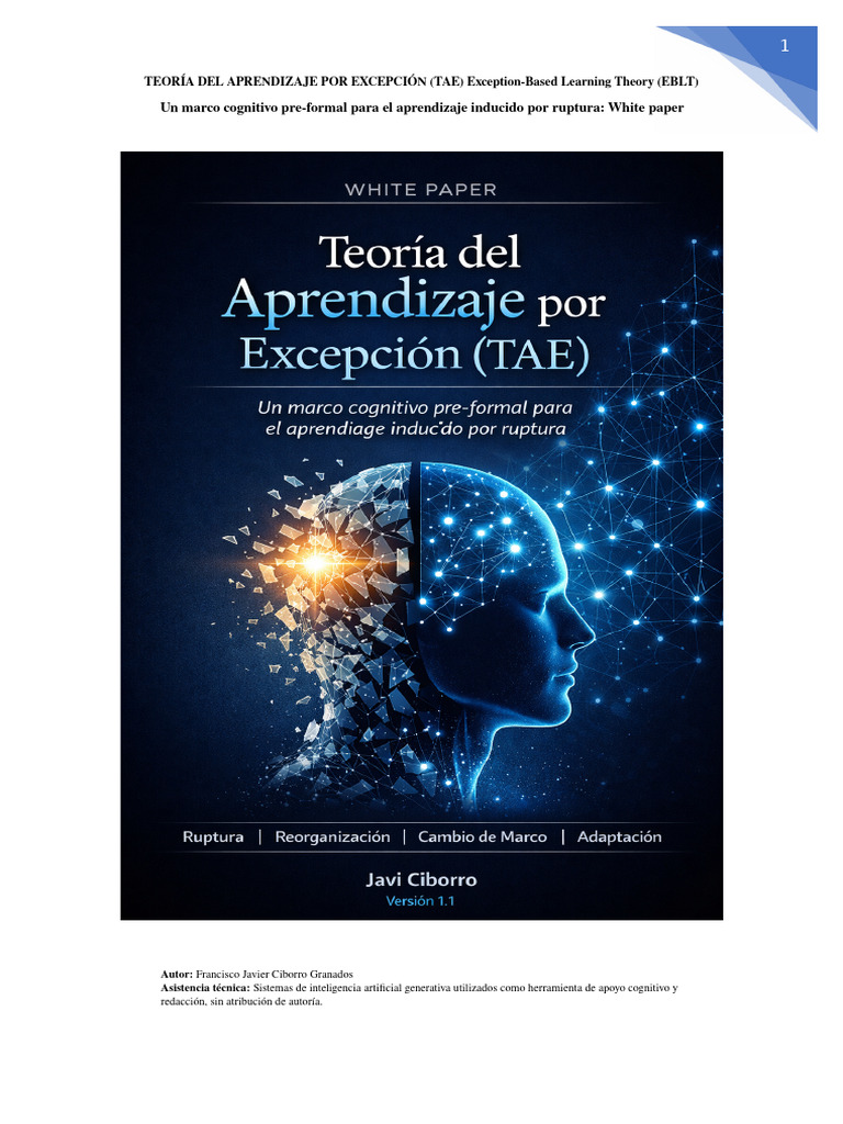 TAE - White Paper | PDF | Aprendizaje | Inteligencia artificial