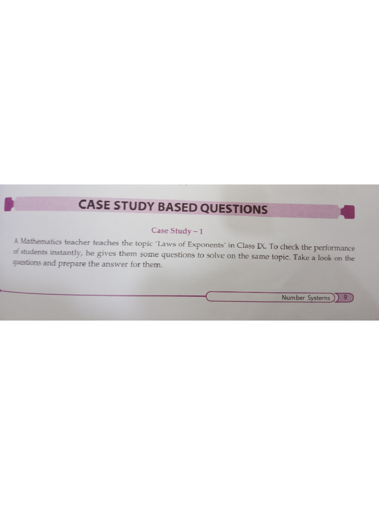 Case Study Questions | PDF