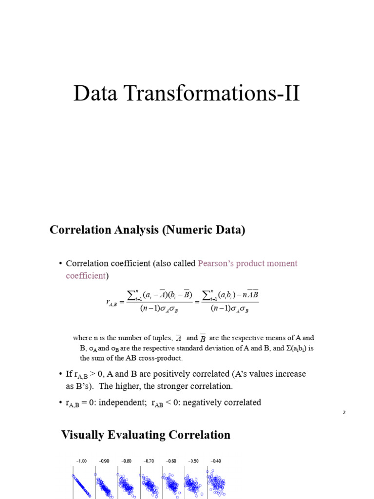 Data Transformation II | PDF | Principal Component Analysis | Data ...
