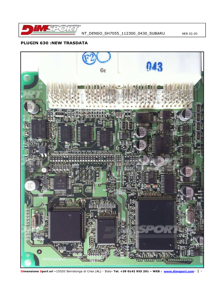 ECUTools Vietnam Pinout Dimsport Open Mode Denso 112300 0430 Subaru ...