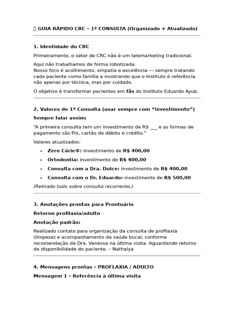 Guia Rápido CRC | PDF