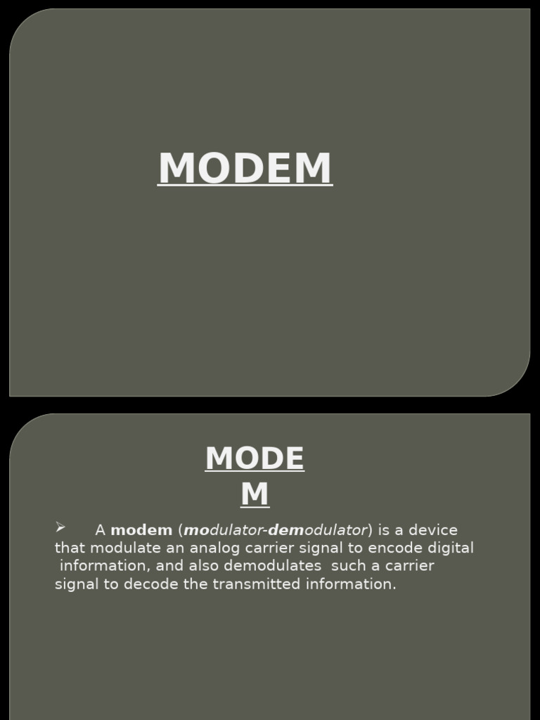 Modem | PDF | Digital Subscriber Line | Modem