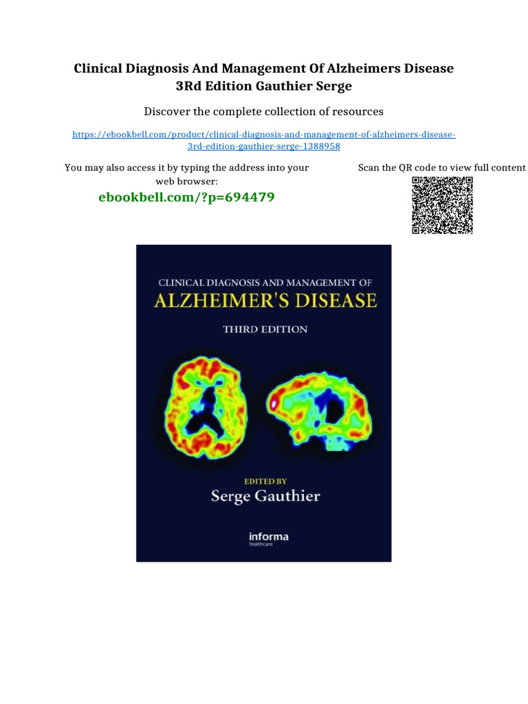 Clinical Diagnosis and Management of Alzheimers Disease 3rd Edition ...