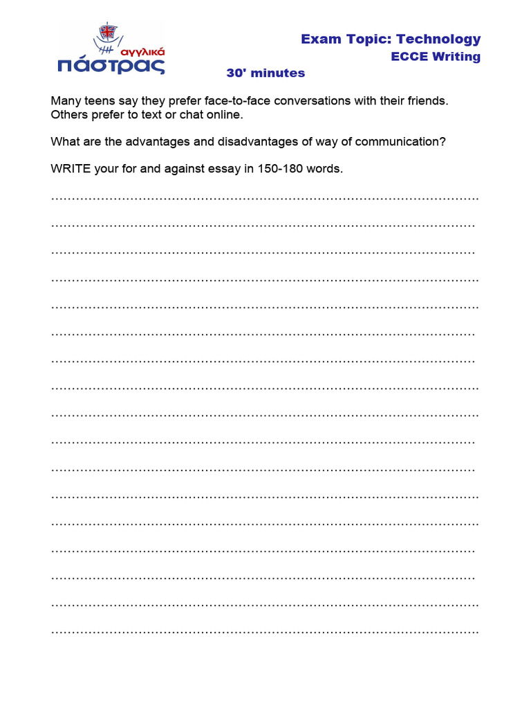 04a Technology Ecce Writing | PDF