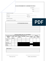 Reporte de Mantenimiento y Soporte Tecnico