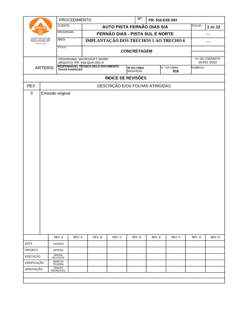PR 923 EXE 003 Concretagem | PDF | Concreto | Desperdício
