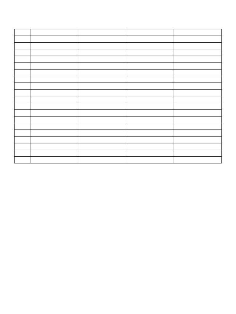 A4 5x20 Spreadsheet With Serial-1 | PDF
