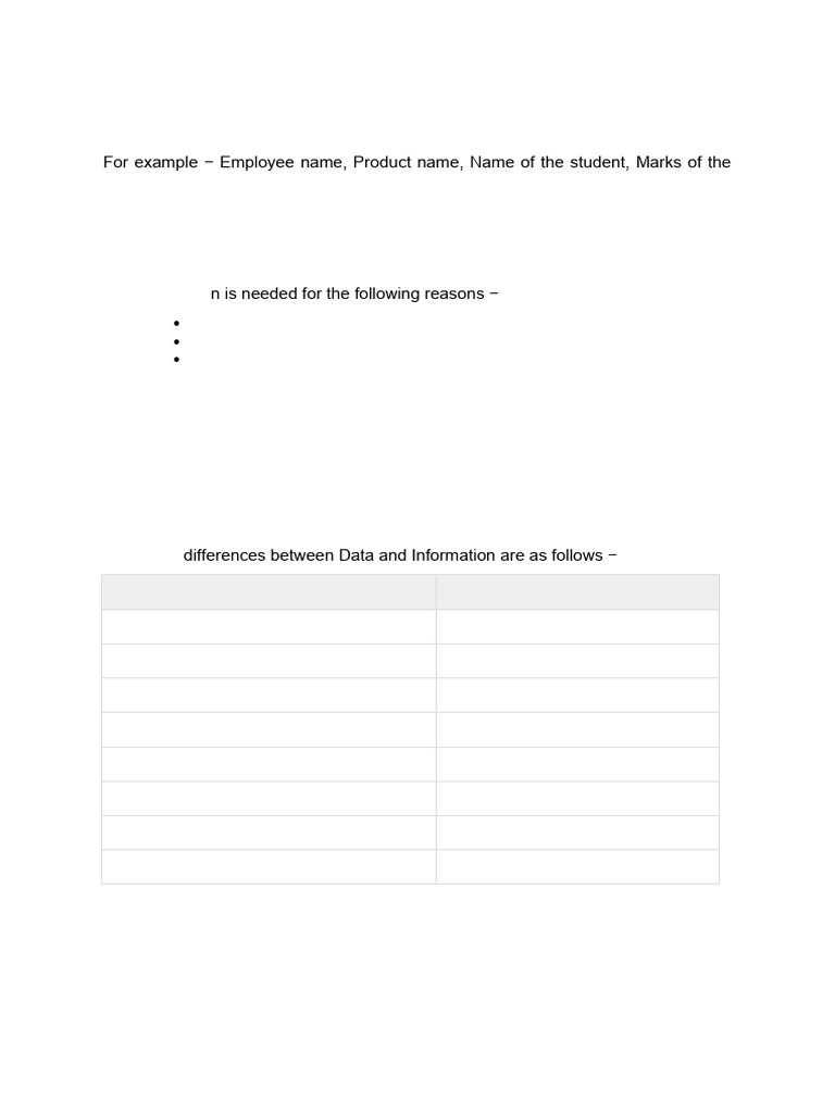 Data Vs Information | PDF