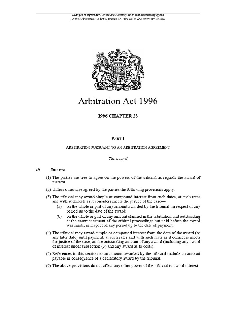 England - Act - Section 49 | PDF