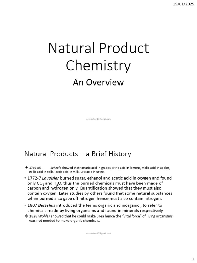 9,10. Natural Product Chemistry - An Overview | PDF | Natural Products ...