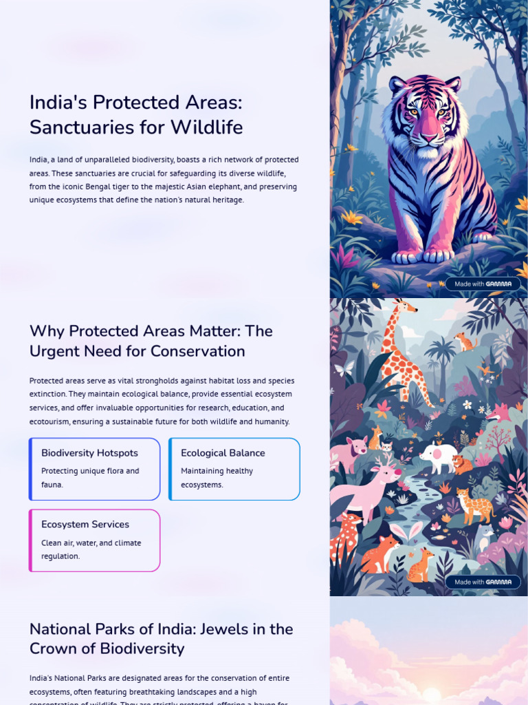 Indias Protected Areas Sanctuaries For Wildlife | PDF | Conservation ...