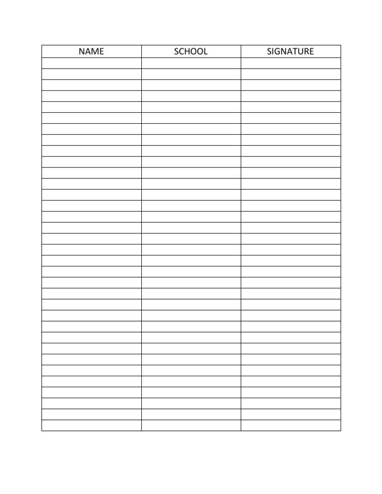 Name School Signature | PDF
