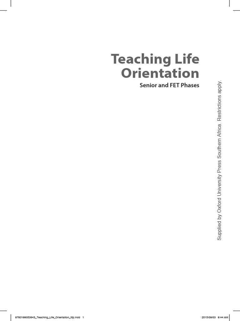 Teaching Life Orientation in Senior & FET Phase - Watermarked | PDF ...