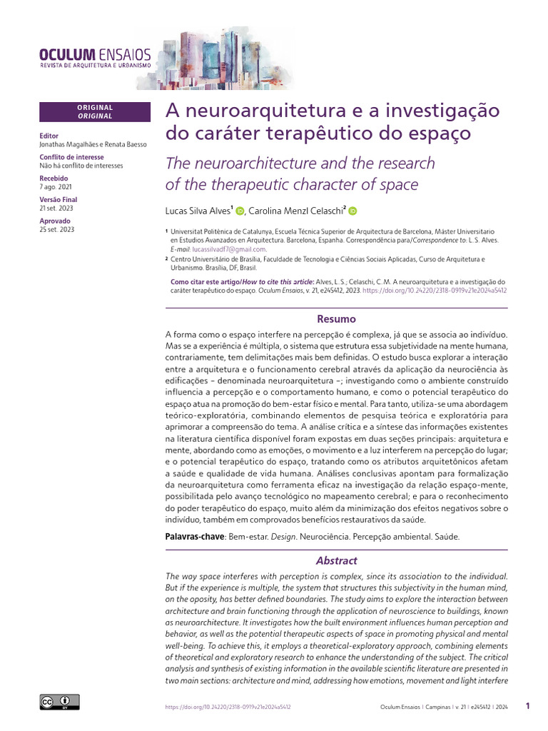5412-Texto Do Artigo-42086-42199-10-20240408 | PDF | Emoções | Cérebro