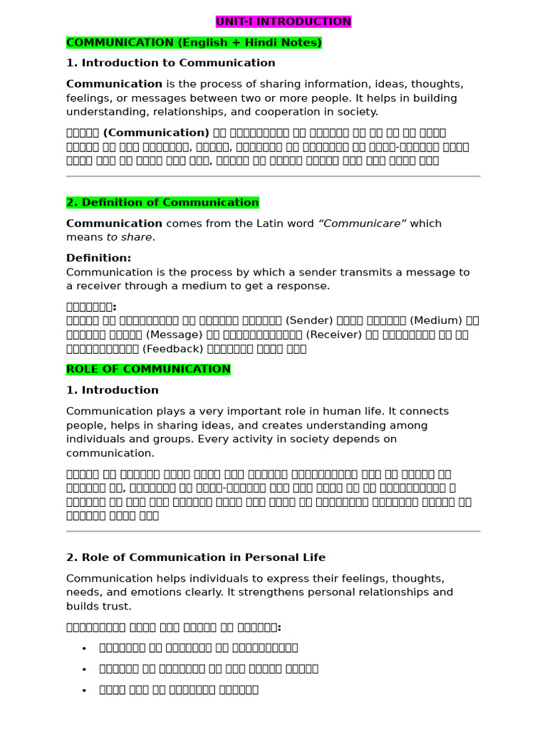 Bsiness Communication Notes | PDF