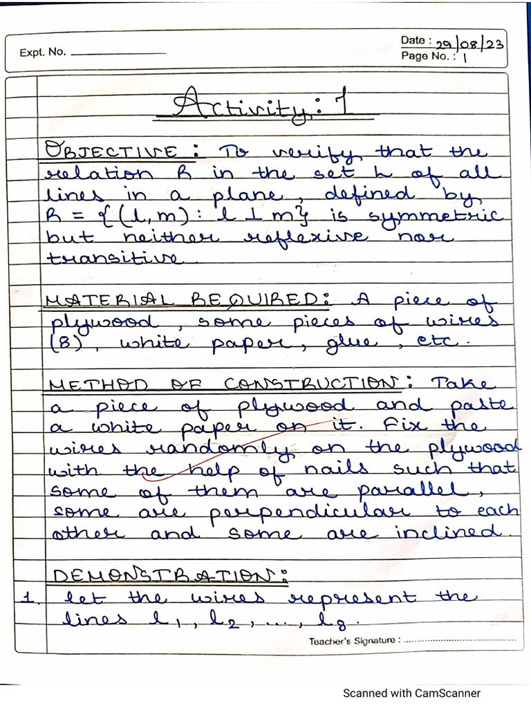 Maths Activity Class 12th | PDF