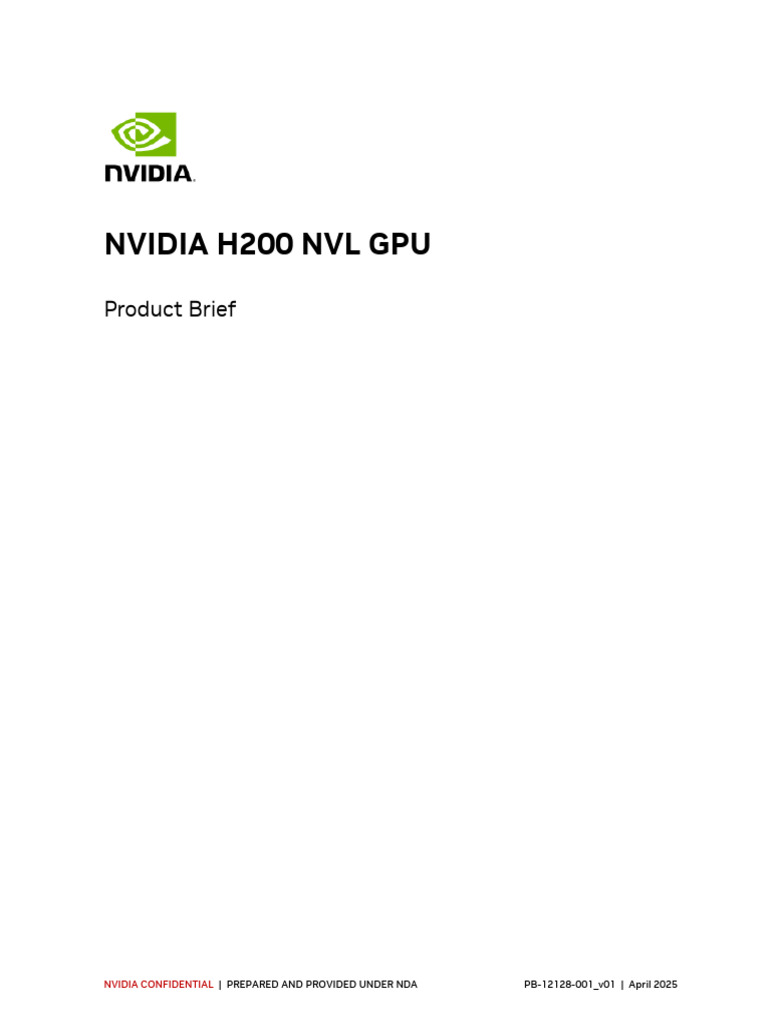 NVIDIA H200 NVL GPU Whitepaper | PDF | Graphics Processing Unit ...