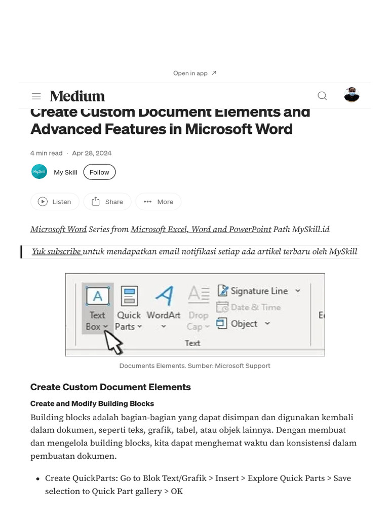 Create Custom Document Elements and Advanced Features in Microsoft Word ...