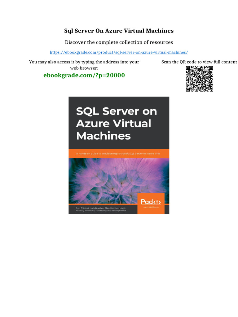 SQL Server On Azure Virtual Machines Available All Format | PDF | Bible ...