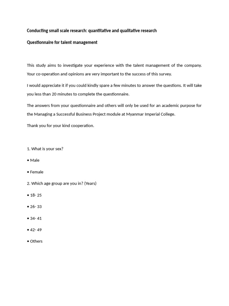 Afc063fa 1ccc 4264 A92c Af27213fb76c - Sample Questionnaire TM 2 | PDF ...
