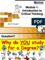 Introduction To Critical Thinking: Zaid Ali Alsagoff