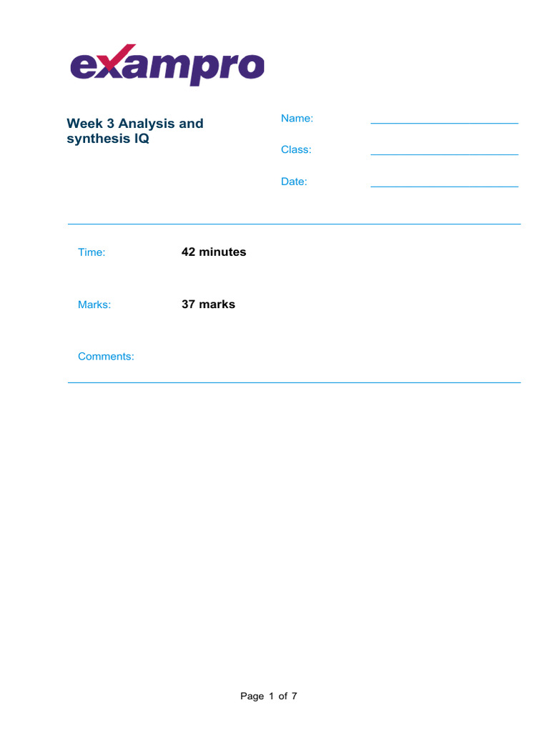 Week 3 Analysis and Synthesis IQ | PDF | Hydroxide | Ion