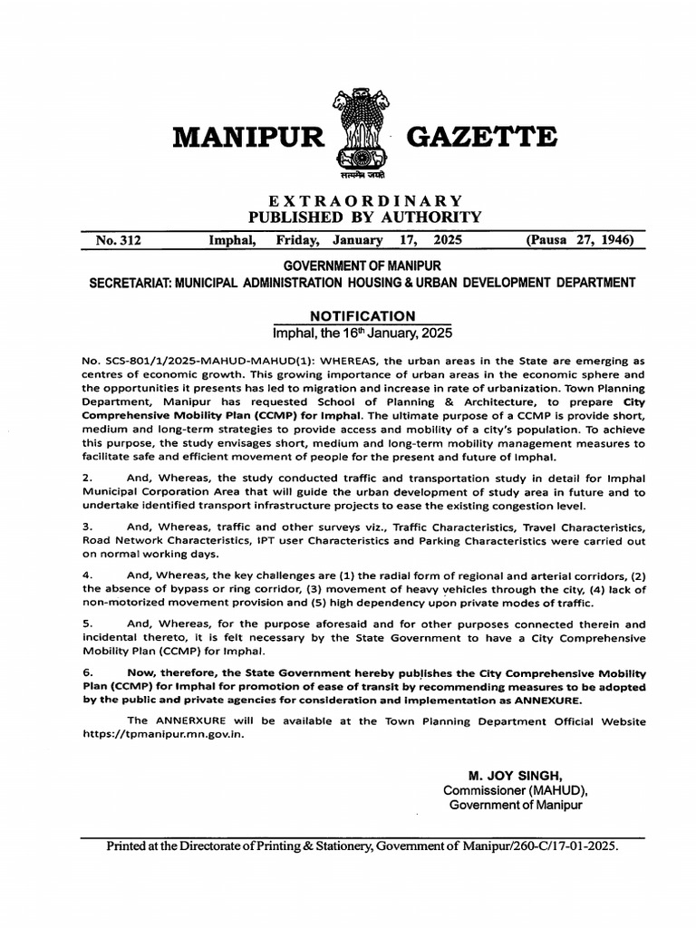 2024 CMP Imphal | PDF | Transport