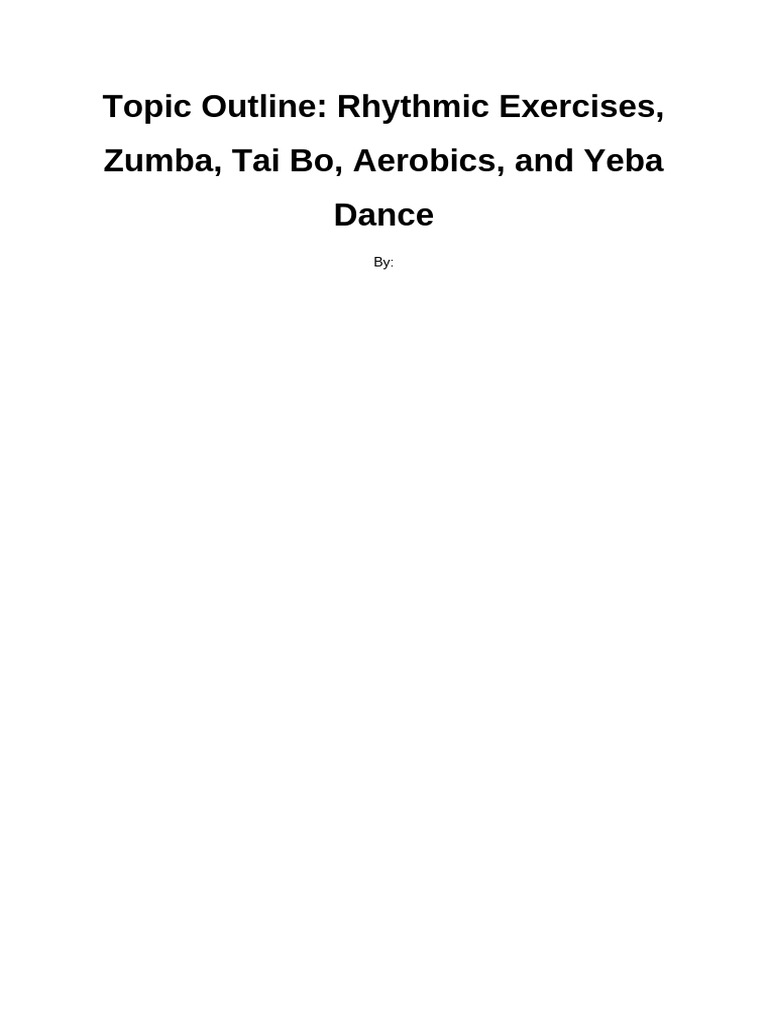 Rythmic Dances Topic Outline | PDF | Aerobic Exercise | Physical Exercise
