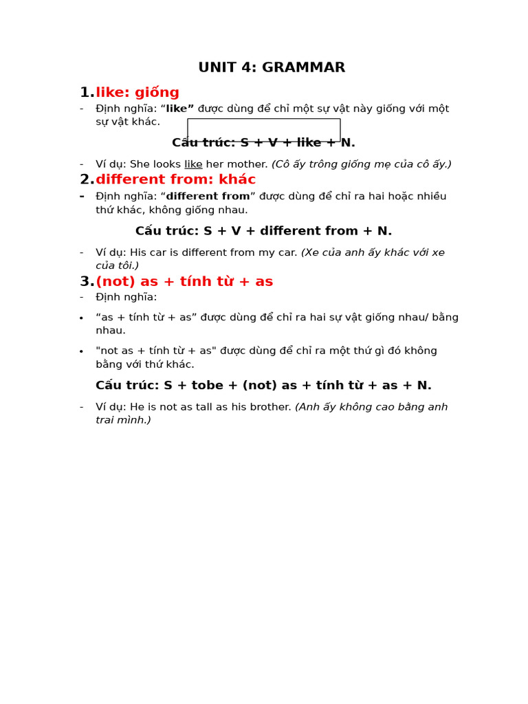 Unit 4 Grammar | PDF