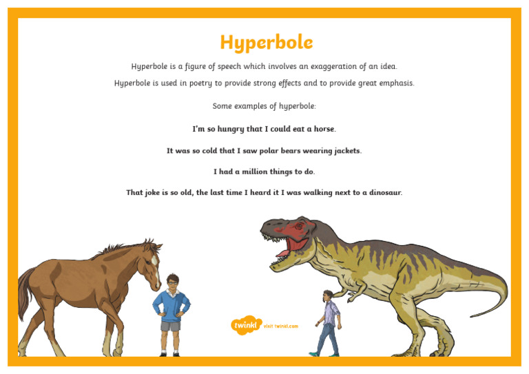 Au t2 e 933 Hyperbole Poetry Terms A4 Display Poster | PDF