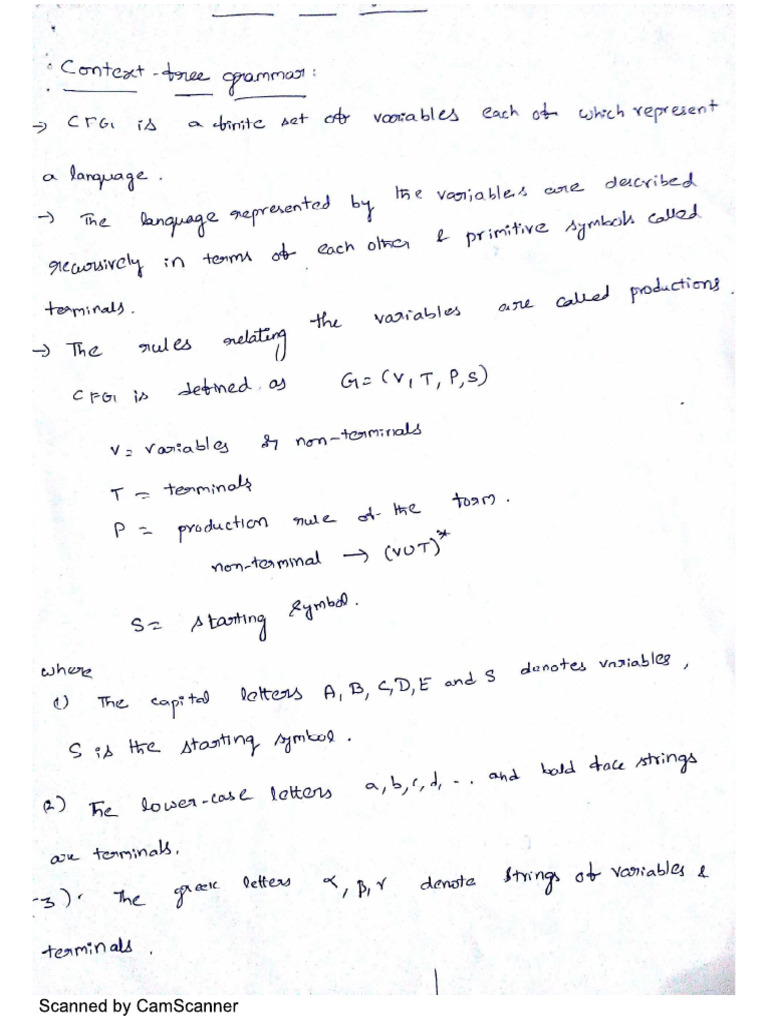 TOC Notes - Unit 3 | PDF