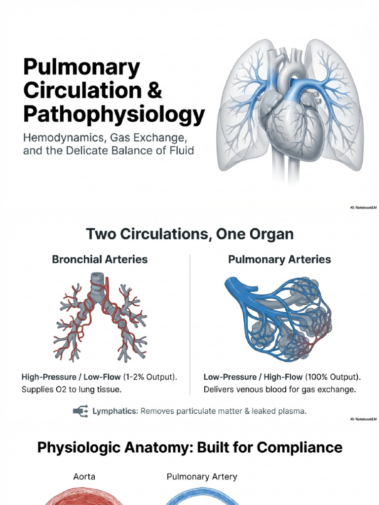 Pulmonary Circulation Hemodynamics and Pathology | PDF