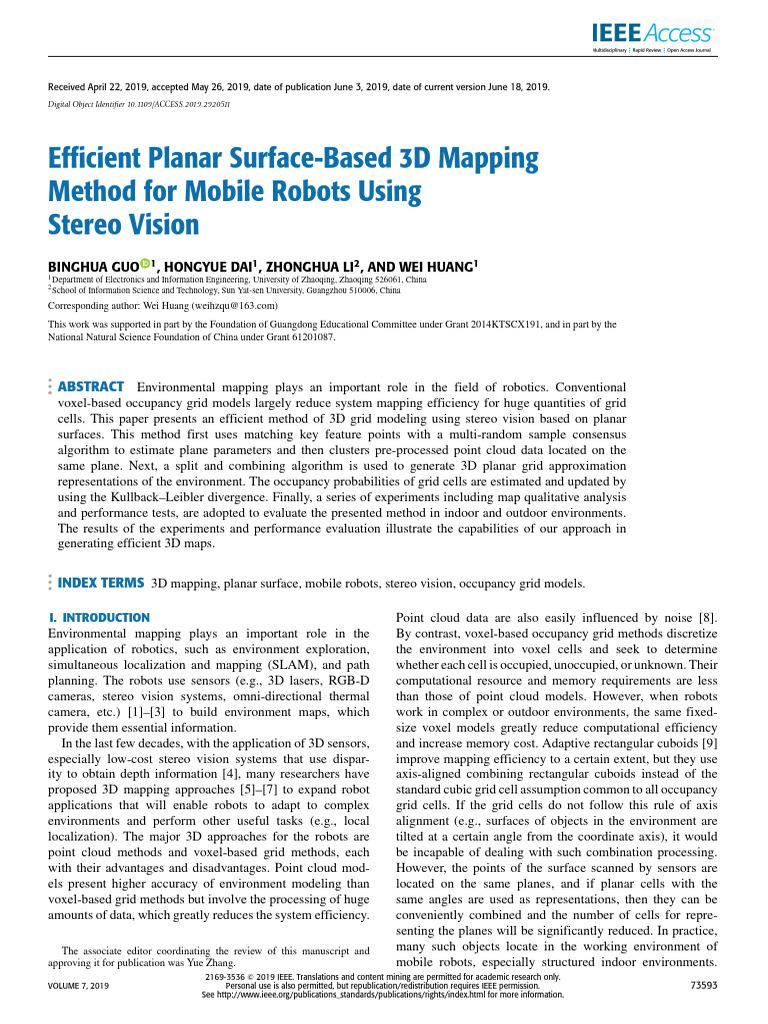 Efficient Planar Surface-Based 3D Mapping Method For Mobile Robots ...