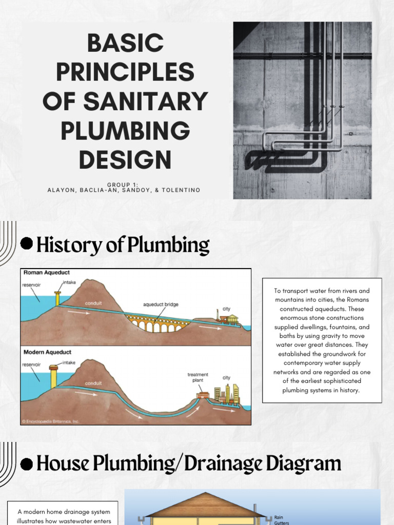 Group 1 Basic Principles of Sanitary Plumbing Design PDF | PDF ...