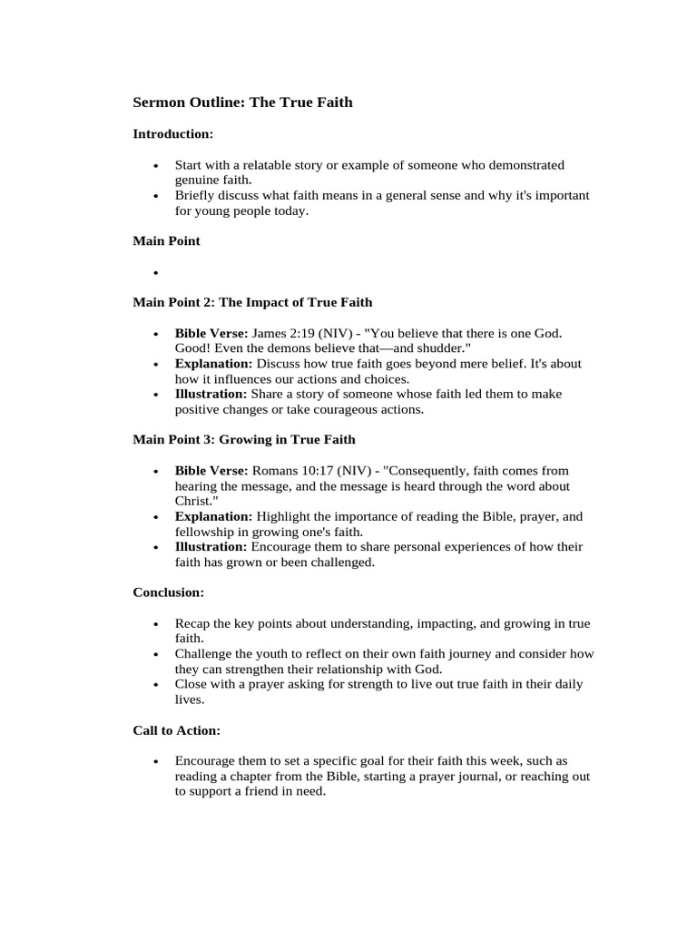 Sermon Outline | PDF