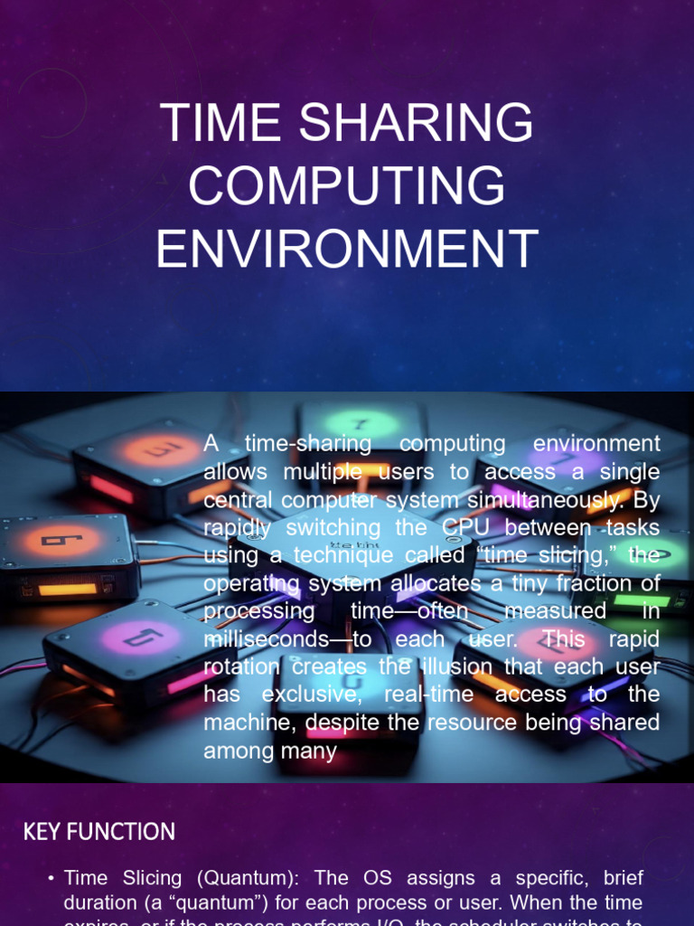 Time Sharing Computing Environment | PDF | Operating System | Process ...
