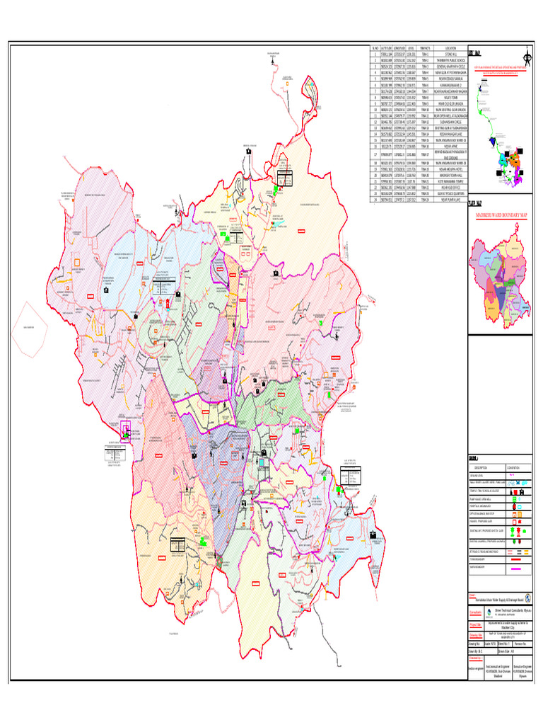 Map of Town and Ward Boundary of Madikeri City-A0 - (4!12!24) | PDF ...