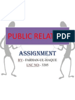 Public Relation: Assignment