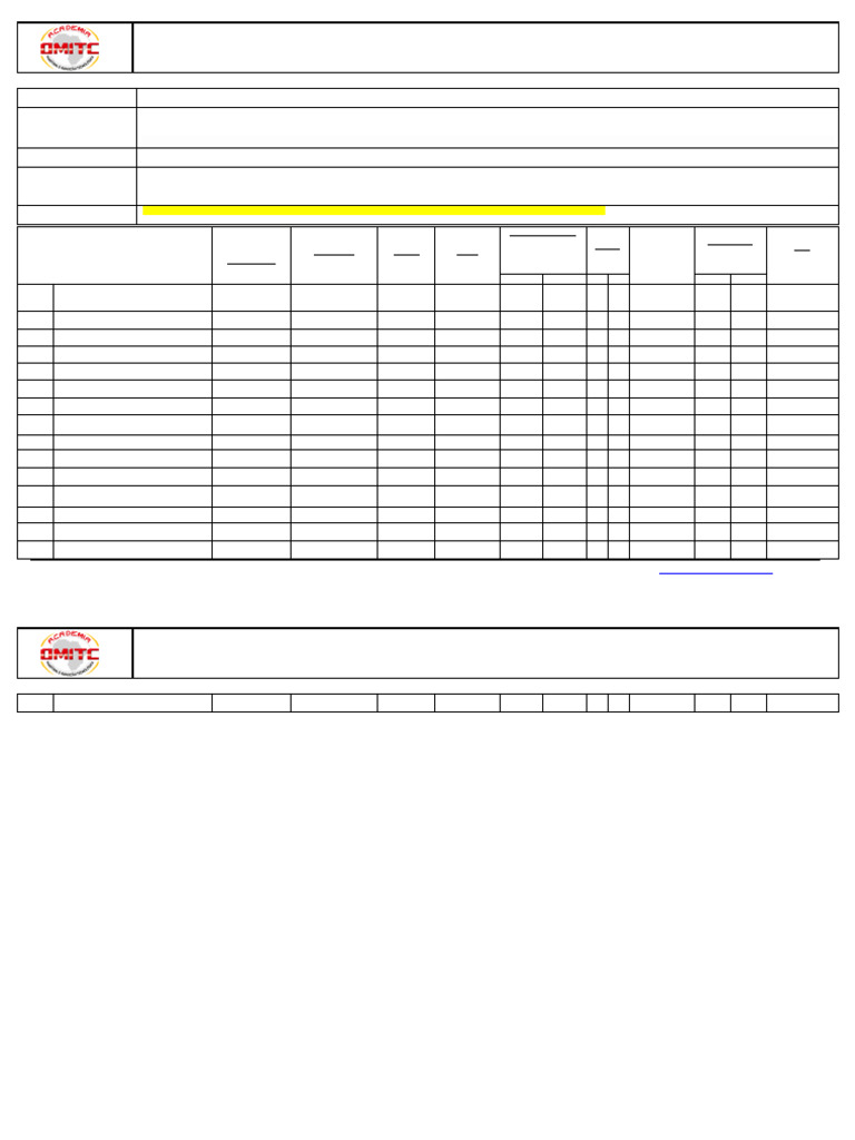 FORM.O.400.GCSI-1A - FORMULÁRIO DE INSCRIÇÃO DOS CURSOS - Booking Form ...
