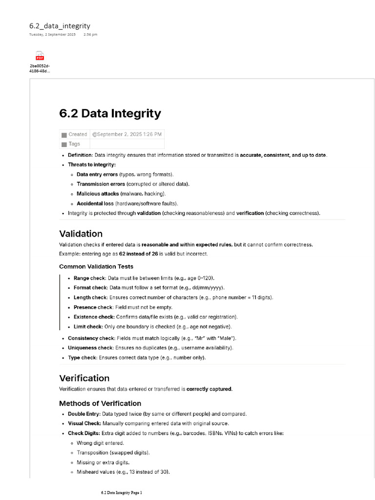 6.2 Data Integrity | PDF