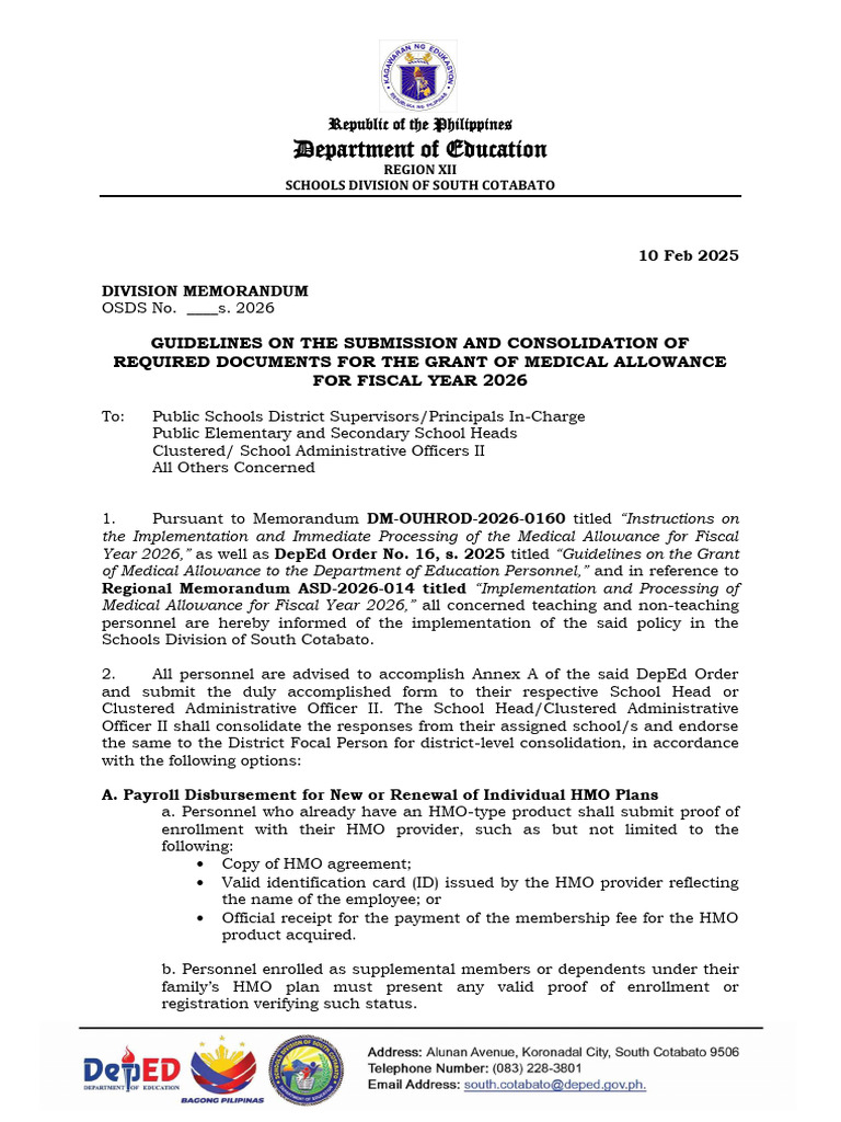 HMO 2026 Draft Memo | PDF | Business