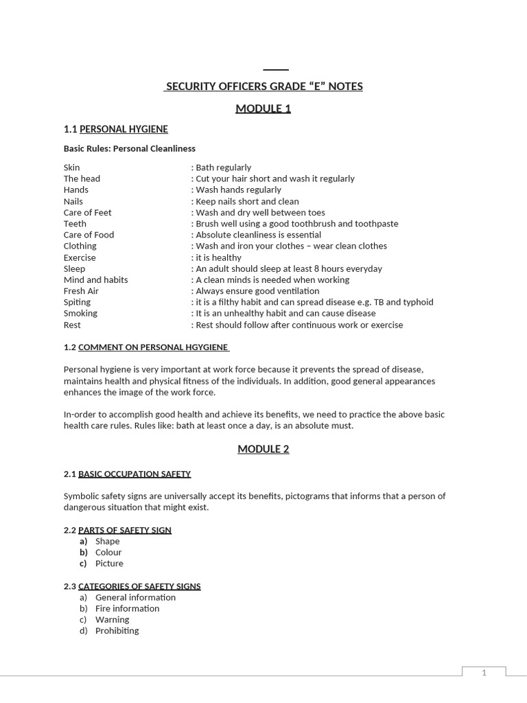 Grade e Iii | PDF | Hygiene