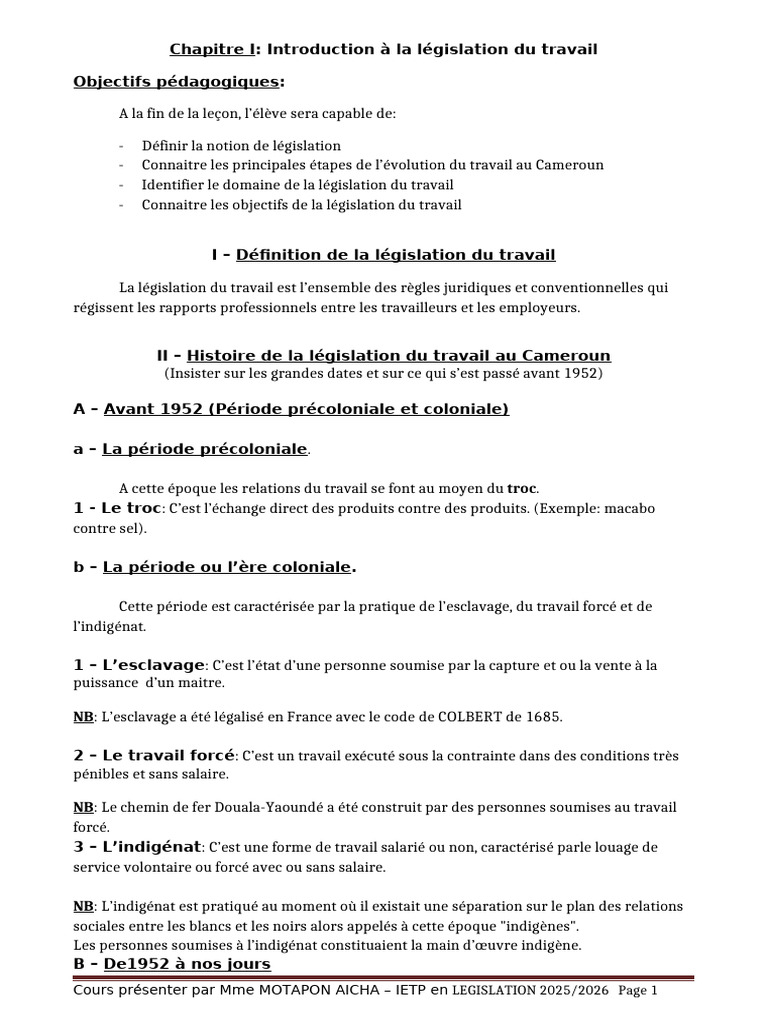 Législation 2ieme Année Gestion-1 | PDF | Organisation internationale ...