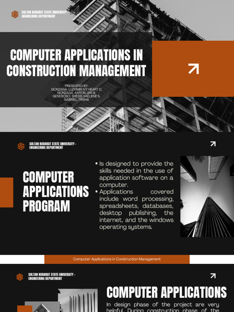 Computer Applications in Construction Management Group 8 | PDF