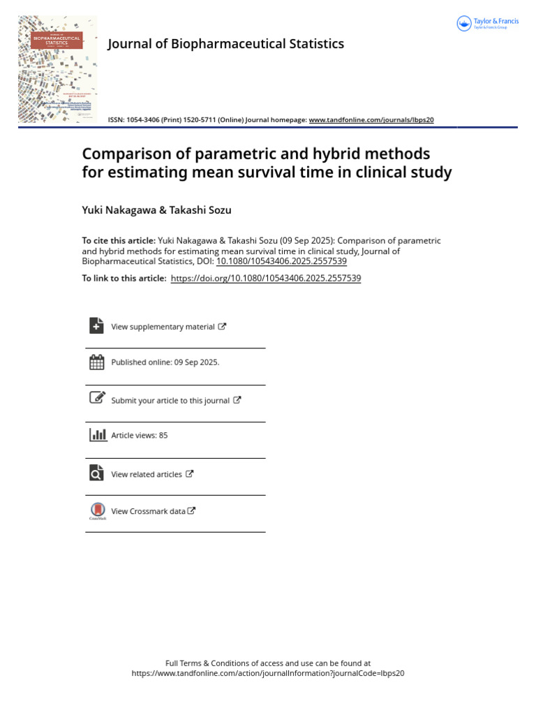 Comparison of Parametric and Hybrid Methods | PDF | Standard Deviation ...
