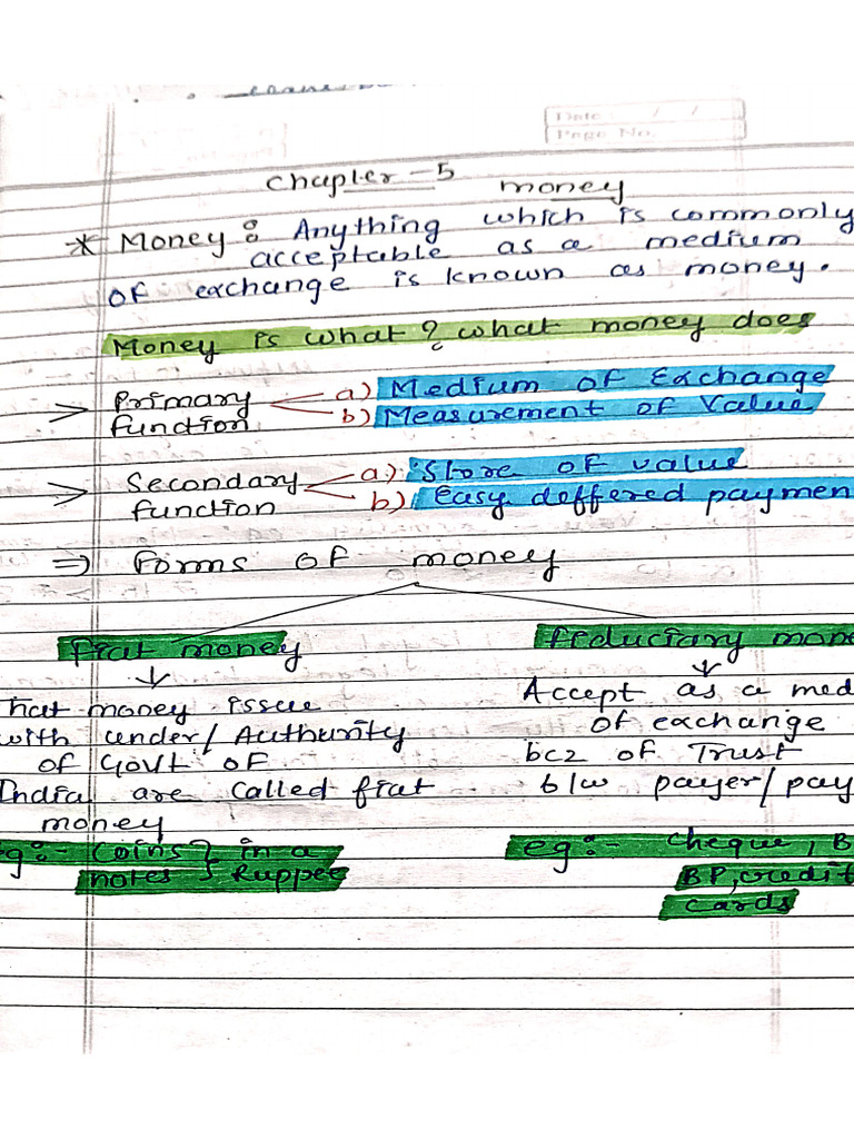 Money Handwritten Notes | PDF