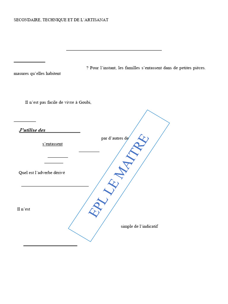 Cepd Blanc (Mars 2022) (j1') | PDF | Syntaxe | Unités sémantiques