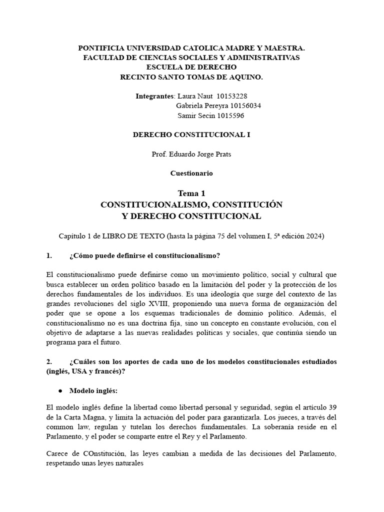 Constitucional para Imprimir | PDF | Constitución | Separación de poderes