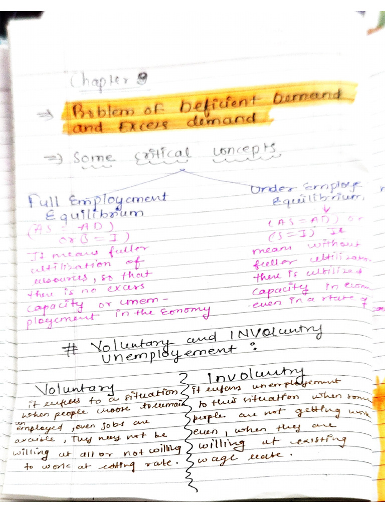 Problems of Deficient and Excess Supply | PDF